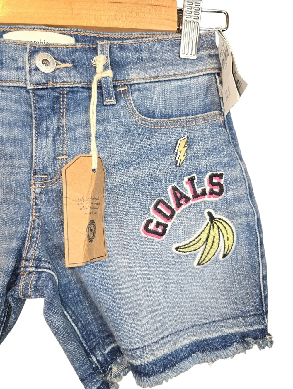 Abercrombie Kids Jean Shorts Bundle Play Length Distressed Patches NWTSize 11/12
